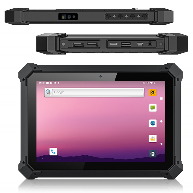10 Inch Rugged Android Tablet With NFC RFID Fingerprint Reader Ip67 Industrial Tablet Pc Built in 2D Barcode Scanner