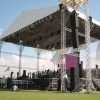 Structure de toit en treillis carré monocouche en alliage d'aluminium modulaire, capacité de charge de 500 kg, éclairage de scène, écran LED pour événements