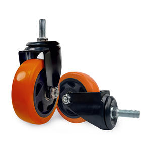 Rodízio de Poliuretano Preto para Móveis Pequenos, Rodas Giratórias Rígidas de 1, 1.5, 2 e 2.5 Polegadas para Cadeiras - Product Image 6