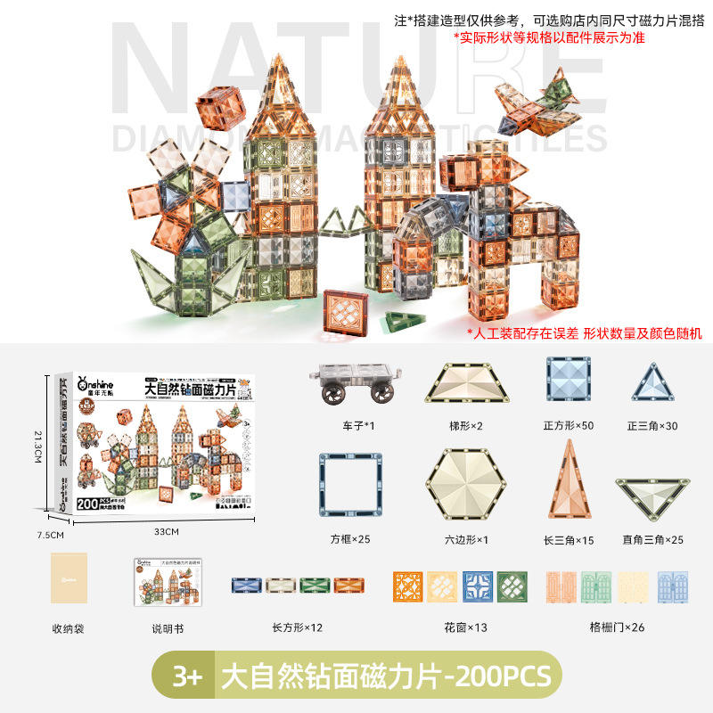 แผ่นแม่เหล็กเจาะรูธรรมชาติ 5*5 จำนวน 200 แผ่น