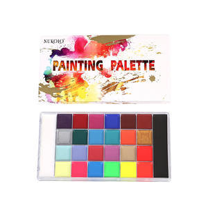 Peinture à l'huile minérale 26 couleurs et six pinceaux pour le visage du corps Clown Opéra Halloween Pigments de peinture pour le visage des enfants certifiés MSDS - Product Image 5