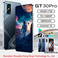 GT30 16 Go + 1 To Android 15 Dernier modèle 2026 Smartphone 5G 7,3 pouces Grand écran Mémoire Flash Caméra arrière 108 MP Haute Qualité