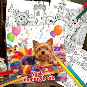 Cuadernos <span class=keywords><strong>de</strong></span> Colorear Deluxe York, Cuaderno Personalizado con Cubierta <span class=keywords><strong>de</strong></span> 250 g/m², Libro para Colorear para Adultos, Niños, Regalos, Amigos, Parejas, Material Escolar - Product Image 3