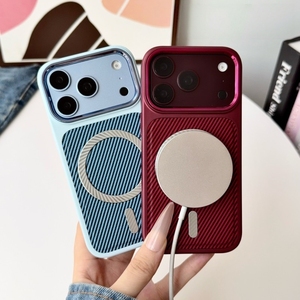 เคสโทรศัพท์มือถือแบบแม่เหล็กคุณภาพสูง ลายคาร์บอนไฟเบอร์ สำหรับ iPhone 18 17 16 15 pro max ปุ่ม AI ป้องกันฝาหลัง - Product Image 4