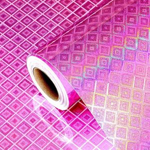 Papel de Regalo Holográfico Metálico Rosa Personalizado al por Mayor, Papel de Regalo Iridiscente para Envolver Regalos de Cumpleaños - Product Image 1