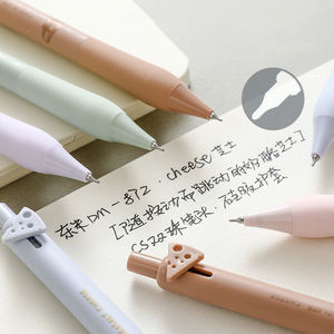 Креативная черная ручка с двойными бусиками, синие чернила, высокий уровень, свежая кисть, нейтральная, для сыра, 0,5 мм, пластиковая ширина для письма - Product Image 2