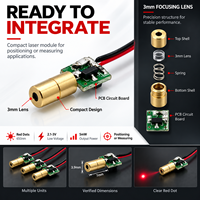 Module laser rouge ZhonNa 650nm 5mW, tête de positionnement industrielle à point unique, PCB 2.1-3V, pièces d'équipement laser pour alignement de roues de pneus