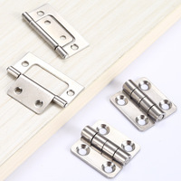 Mini charnières en acier inoxydable, charnières petites et résistantes à la rouille pour boîtes à bijoux, boîtes cadeaux et portes d'armoires