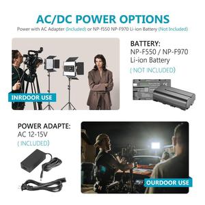 Kit d'éclairage vidéo professionnel Neewer 2 packs avec 480 LED, panneau LED avec écran LCD, télécommande sans fil et support d'éclairage - Product Image 3