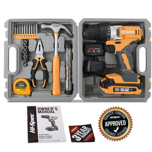18V Cordless Drill Driver Tool Kit With Battery And Case For Home Maintenance - Product Image 5