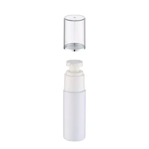 लक्जरी प्लास्टिक स्प्रे बोतल 15/30/50 mlbaster pp चांदी सीमा डिस्पेंसर बोतल के साथ लक्जरी प्लास्टिक स्प्रे बोतल