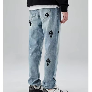 LYN9056 Pantalon Jean Homme Skinny Déchiré Effet Usé Style Hip Hop Streetwear - Product Image 3