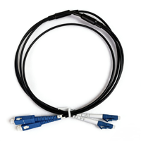 Kabel Patch Fiber Optik 10M Panjang 12 Core Indoor Outdoor OM1 OM3 OM4 RRU RRH CPRI LC Berlapis Baja LSZH Bersertifikasi RoHS FTTH