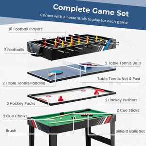 Premium 49 "Combo 4-in-1 Multi gioco tavolo per bambini-dispone di biliardo biliardo biliardo Air Hockey ping pong - Product Image 5