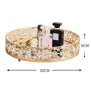 Coiffeuse plateau miroir décoratif diamant décoration cristal - Product Image 2