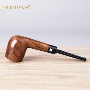 Muxiang Wooden Smoking Pipe Straight Type 9mm Tenon Joint Tobacco Pipe Personal Gift - Product Image 4