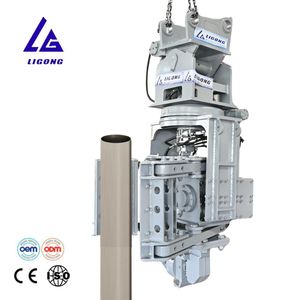 Hızlı çalışma için yüksek frekanslı titreşim Vibro çekiç kazık çekiç yan kelepçe titreşim çekiç 12m yuvarlak çelik boru kazık - Product Image 1