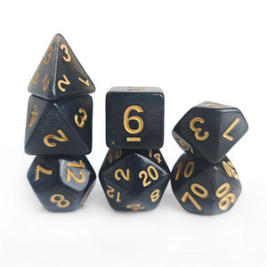 Dés acryliques à paillettes polyédriques 7 pièces ensemble vente directe d'usine haute qualité <span class=keywords><strong>Warhammer</strong></span> donjons et Dragons mdn RPG jeu dés - Product Image 2