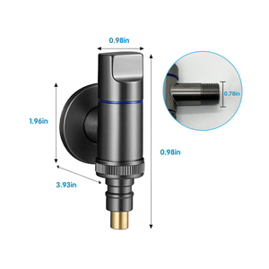 Robinet d'arrêt d'angle en laiton 1/2 pouce à 90 degrés pour salle de bain, prix d'usine durable, OEM, Superhome, contrôle de l'eau facile - Product Image 2