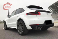 Kit de carrosserie en fibre de verre pour Porsche Macan 95B 2014-2017 Jupe latérale de pare-chocs avant large de style PD Aile de diffuseur arrière