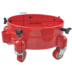 15L-20L Multifunctional Car Wash Bucket Dolly Cleaning Tool Bucket Car Plastic Water Pail Rolling Bucket Dolly