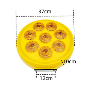 Luz de Advertencia LED Solar con Forma de Girasol, Baliza Intermitente Amarilla <span class=keywords><strong>para</strong></span> Seguridad Vial en Parques y Jardines - Product Image 2