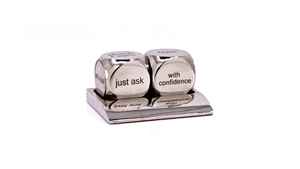 Presse-papiers en métal avec dés de motivation, pour bureau, cadeau d'entreprise - Product Image 2