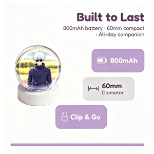 ลำโพงบลูทูธขนาดเล็ก X3 OEM ปรับแต่งได้, ป้ายดิจิตอลหน้าจอ HD ทรงกลมขนาด 1.65 นิ้ว พร้อมไฟ RGB 7 สี สำหรับแบรนด์ - Product Image 2