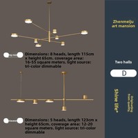 Lámpara de Techo LED de Lujo Italiana Moderna de Latón Macizo, Altura Ajustable, Diseño Minimalista de Ramas, para Sala de Estar, Dormitorio, Comedor