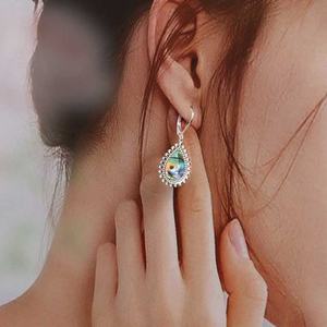 Pendientes de gota de agua de acero inoxidable, colgante de concha Natural Chapado en plata, ajuste de garra, informal/deportivo, nuevo diseño de moda para fiesta - Product Image 5