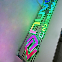 Lettres lumineuses RGB haut de gamme personnalisées, modes dynamiques, étanches IP65, contrôle par application pour affichage publicitaire en magasin, bar, vitrine