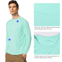 Camiseta de Manga Larga con Protección Solar UPF 50+ de Secado Rápido y Cierre de Cremallera para Hombre - Ropa de Verano para Actividades al Aire Libre