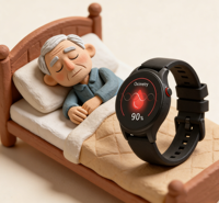 Reloj Inteligente 4G con GPS para Personas Mayores con Alarma SOS, Rastreador Antipérdida y Monitoreo de Salud