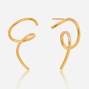 Geometric <b>Cuff</b> <b>Earrings</b> Stainless Steel Minimalist Design Everyday Wear - Product Image 1