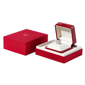 High-end Piano Finish <b>Jewelry</b> <b>Box</b> - Red Jade and Emerald <b>Box</b> - Premium Brand Ring and <b>Necklace</b> Customization - Product Image 6