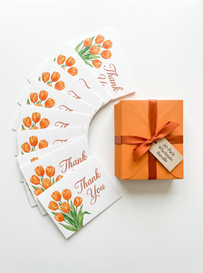 Cartes de remerciement en <span class=keywords><strong>aquarelle</strong></span> avec motif de <span class=keywords><strong>tulipes</strong></span>, papeterie florale de printemps pour mariage, boutique de fleurs, fête prénatale, logo personnalisé OEM ODM - Product Image 5