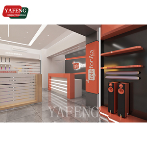 מותג מודרני אביזרי טלפון נייד ארון מדף טלפון תיקון חנות רהיטים טלפון סלולרי חנות ריהוט קיר עם לוגו - Product Image 5