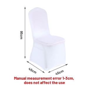 Housse de chaise extensible en spandex et polyester blanc 170 g/m² pour banquets et événements (vente en gros) - Product Image 2