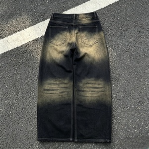 Jeans de Mezclilla Azul Oscuro Lavado para Hombre con Bolsillos, Estilo Casual, Tejido de Mezclilla - Product Image 2