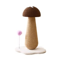 Jouet pour chat en chanvre écologique, personnalisé, pas cher, en forme de champignon brun, résistant à l'usure et aux éclats, pour usage intérieur/extérieur