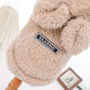 Rompi hoodie telinga kelinci lucu musim gugur/musim dingin nyaman hangat bulu karang anjing motif lucu huruf klasik pakaian hewan peliharaan Cosplay - Product Image 5