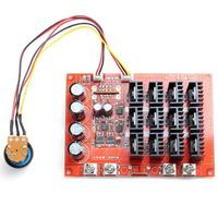 10-50V 60A contrôle de vitesse de moteur de cc PWM HHO RC contrôleur 12V 24V 48V 3000W MAX (Rouge)