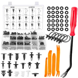 415pcs 패스너 sssortment 자동 패스너 모듬 자동차 클립 자동 플라스틱 바디 클립 패스너 모듬