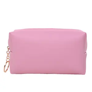 Custom Cosmetic Bag PU Wholesale Custom Lady Pink Blue Purple Mesh Zipper Pouch Customized OEM Large Black Zipper Bag National