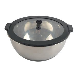 Bols à mélanger en acier inoxydable avec couvercle en verre transparent hermétique - Product Image 3