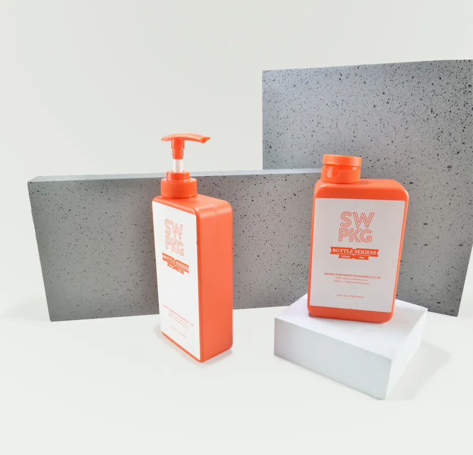 Endüstriyel uygulamalar için kozmetik şampuan kullanımı için losyon pompası ile 250ml PE plastik kavanoz