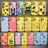 Coque de téléphone magnétique en acrylique style macaron, motif vague de crème glacée, avec finition pulvérisée et toucher doux pour 16 PM/18 Pro Max