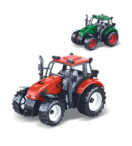 Friction Power Toy Tractor Farm Truck Toy Vehicle Plastic Model Car Set With Farm Tools Funny Toy Play Set