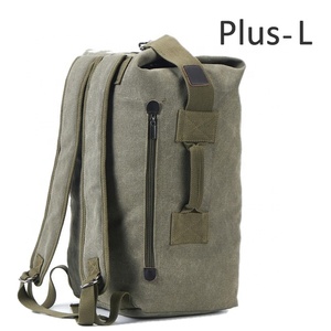 Fashion Outdoor Travel Luggage <strong>Black</strong> Portable Korean Solid Color Large Capacity Sport Rucksack Multifunction Men Canvas <strong>Backpack</strong> - Product Image 2