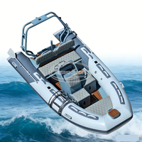 Bateau pneumatique semi-rigide de luxe en Hypalon de 3,90 m avec coque en aluminium pour sports nautiques, loisirs, pêche en rivière et applications de yacht